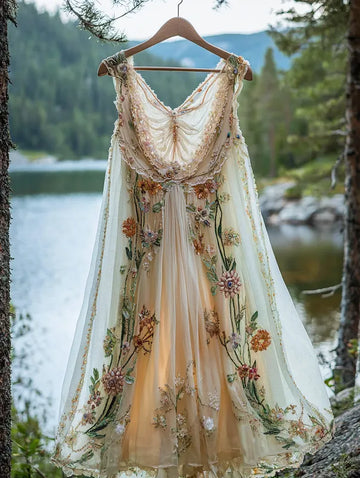 Vestido de Verão com Babados e Renda Contraste de Cores 30fe