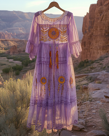 Vestido de Verão com Renda Bordada 7c21