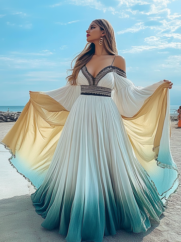 Robe bohème élégante de vacances d'été 0795
