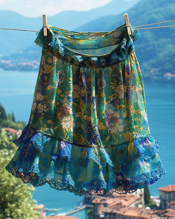 Saia Estampada Floral para Férias de Verão 1927