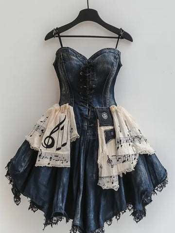 Vestido com Tema Musical de Verão para Design de Moda 30ec