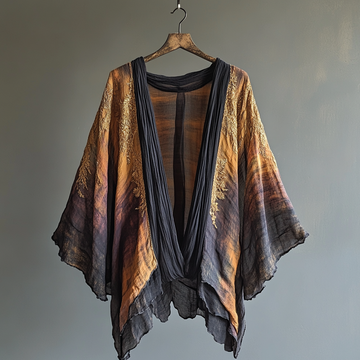 Cardigan en mousseline imprimé plumes Summer Fun 9711
