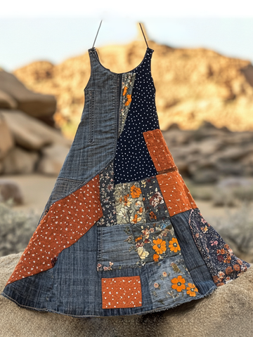 Vestido Regata Feminino Vintage Floral com Poás e9d5