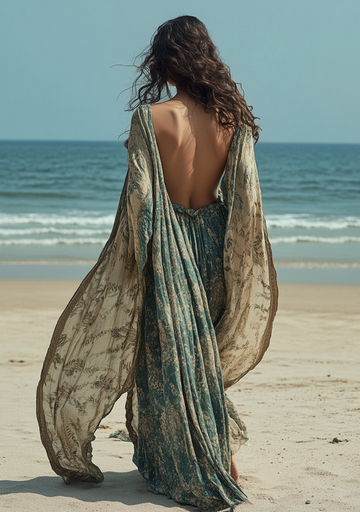 Robe élégante de vacances en bord de mer t 415a
