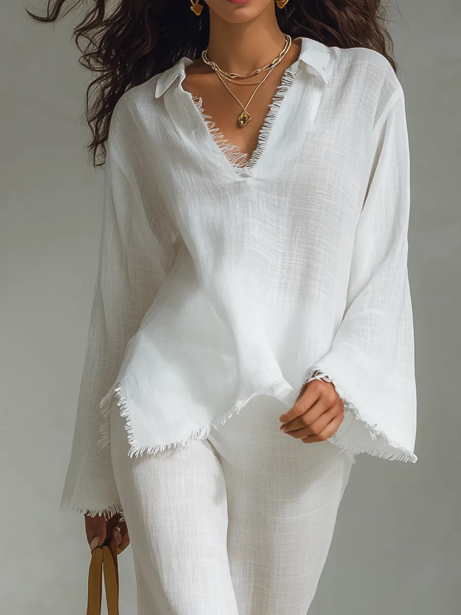 Conjunto Calça Desfiada Minimalista