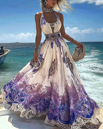Vestido elegante para verão, férias, praia c371