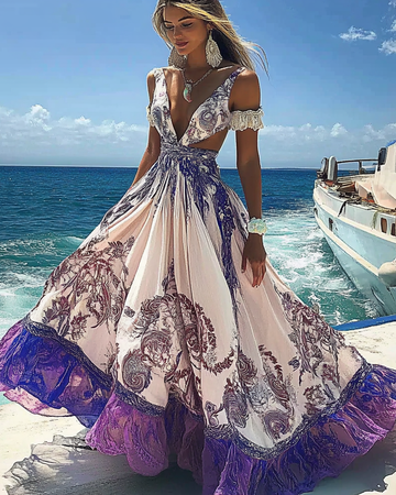 Vestido elegante de verão para férias 2704