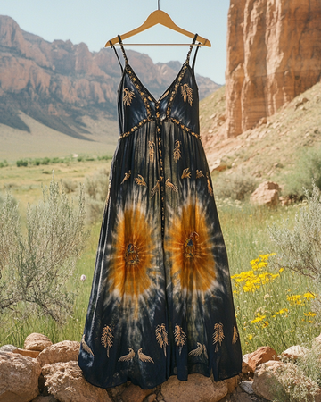 Robe brodée en dentelle pour les vacances d'été 6654