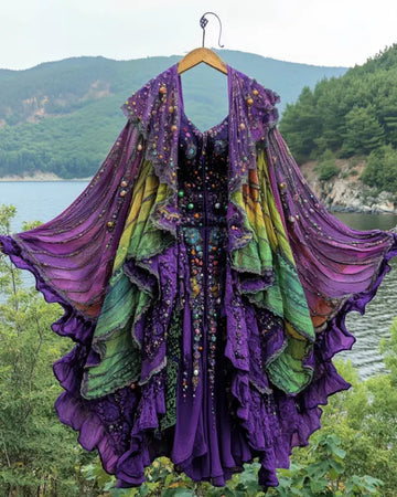 Quimono com Babado, Renda, Chiffon e Contraste para Férias de Verão 27dd
