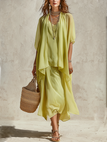 Conjunto Fluido Bohemian Chic Verde