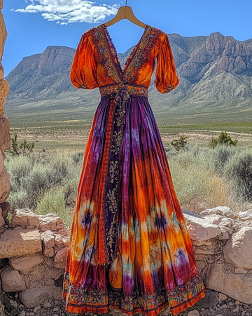 Vestido de Verão com Renda Bordada 0170