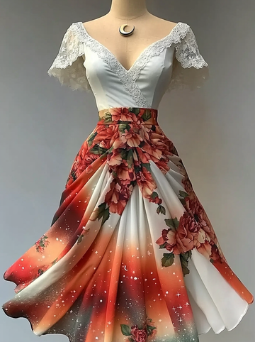 Vestido de verão original para resort à beira-mar
