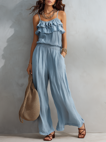 Conjunto de Calças Pantalona Esvoaçantes