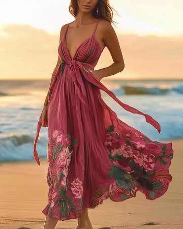Vestido de verão estilo resort praiano original f425
