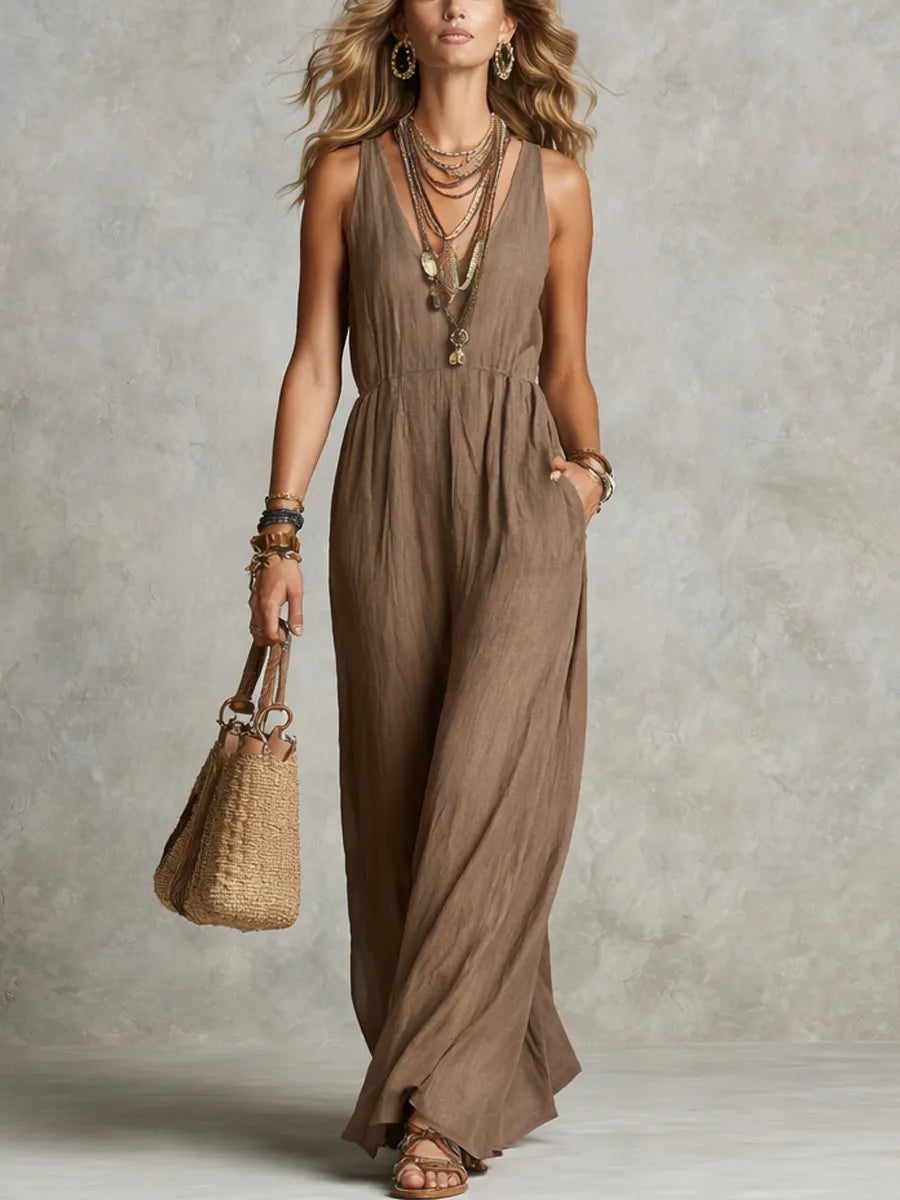 Conjunto de Vestido em Camadas Estampa Oncinha Boho