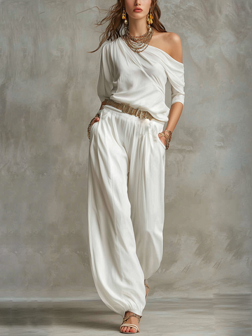 Conjunto Boho Branco Ombro a Ombro