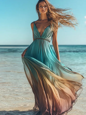 Moda de verão vestido elegante bicolor 899f