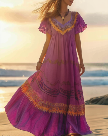 Robe d'été originale style balnéaire b01c