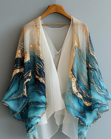 Cardigan en mousseline haut de gamme pour les vacances d'été 7a93