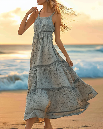 Vestido de verão resort original à beira-mar 531e