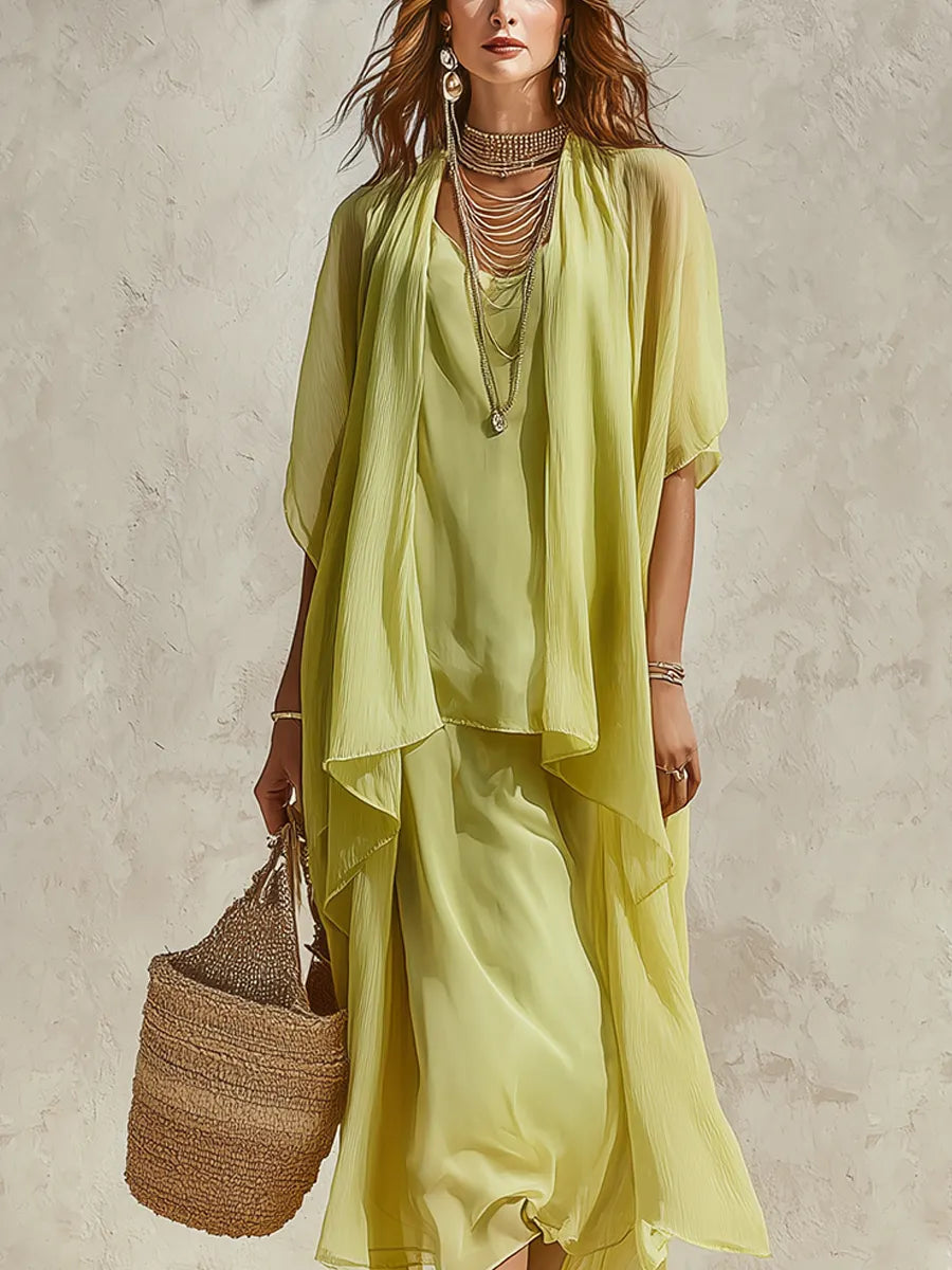Ensemble Bohème Vert Fluide Frais